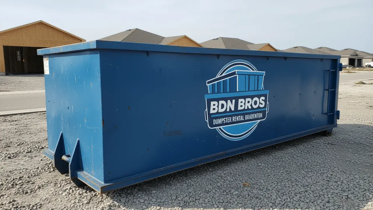 Our yard and equipment at BDN Bros Dumpster Rental Bradenton in Bradenton, FL Our yard and equipment at BDN Bros Dumpster Rental Bradenton in Bradenton, FL